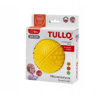 PIŁKA SENSORYCZNA 4 FAKTURY ŻÓŁTY 4712