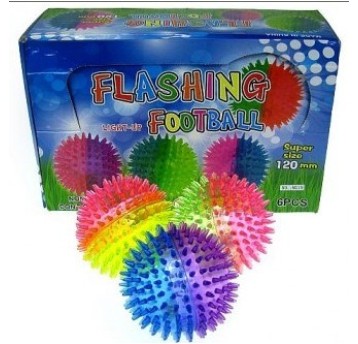 PIŁKA Z KOLCAMI PRZEŹROCZYSTA 12CM 2KOL 2065 A'6