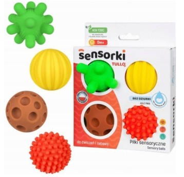 PIŁKI SENSORYCZNE 4SZT BEZ DZIURKI 4958