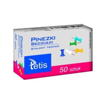 PINEZKI BECZUŁKI KOLOR MIX 50SZT. GP100-AB A"10