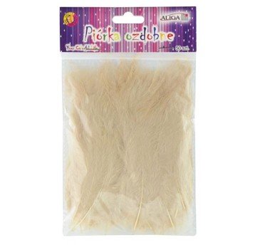 PIÓRKA BEŻOWE (P-077) 10-12CM 50SZT 8325
