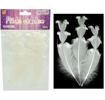 Piórka białe 20cm