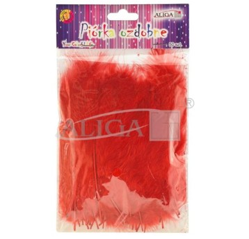 PIÓRKA CZERWONE (P-080) 10-12CM OP.50SZT. 8271