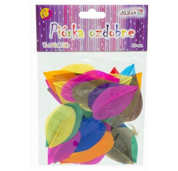 Piórka P-3295 op. 50 szt., 4-8 cm, mix kolorów.