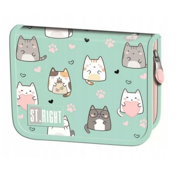 PIÓRNIK DWUKLAP B/WYPOSAŻ STRIGHT CHARMING CATS