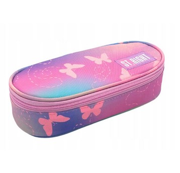 PIÓRNIK SASZETKA USZTYW Z KLAPKA PINK BUTTERFLIES