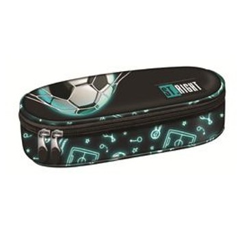 PIÓRNIK SASZETKA USZTYWN Z KLAPKĄ NEON FOOTBALL