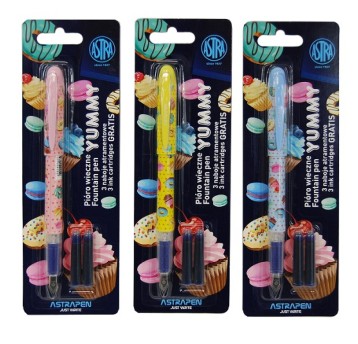 PIÓRO MŁODZIEŻ YUMMY BLISTER 1 SZT+3 NABOJE 4169