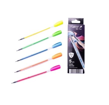 PIÓRO ŻELOWE EKO FLUO 5 SZT GZ-031/GPCDF 9953