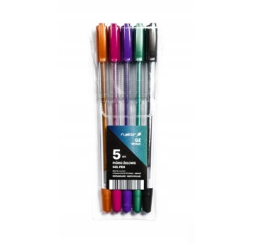 PIÓRO ŻELOWE EKO METALLIC 5 SZT GZ-031/NPVDZ 9977