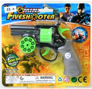 PISTOLET 2w1 NA KAPISZONY I KULKI 1027