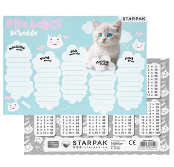 PLAN LEKCJI+TABL MNOZ A5 KOTKI STK PB A'25 4407