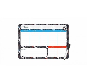 PLANER MAGNETYCZNY 35X25 TYGOD PIŁKI+MARKER 7082