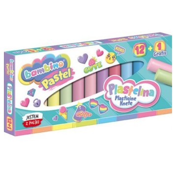 PLASTELINA 12 KOL PASTELOWA + 1 GRATIS 2883