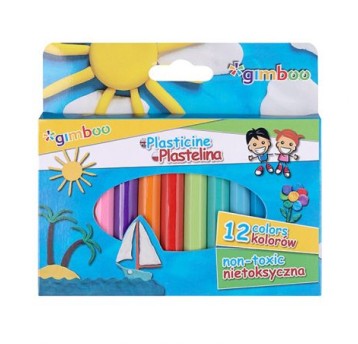 PLASTELINA 12 SZT. GIMBOO / 6101 BTS