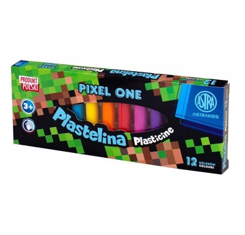 PLASTELINA 12KOL PIXEL MINECRAFT A'6 0337