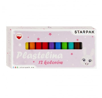 PLASTELINA 12KOL RABBIT STK PUD 3368