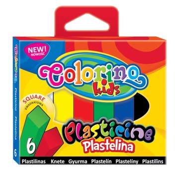 PLASTELINA 6-KOL.KWADRATOWA COLORINO, PATIO