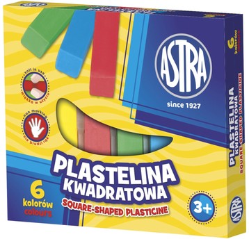 PLASTELINA 6KOL ASTRA KWADRATOWA 83811908 A'10