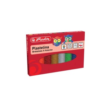 PLASTELINA 8 KOLORÓW BROKATOWA 9009