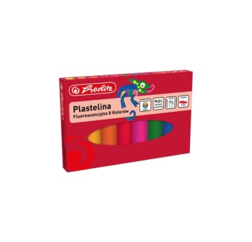 PLASTELINA 8 KOLORÓW FLUORESCENCYJNA 8996