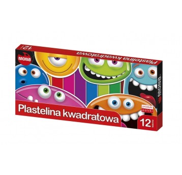 PLASTELINA KWADRATOWA 12KOL. MONA 0111 A'10