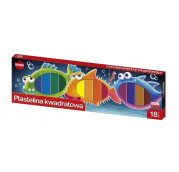 PLASTELINA KWADRATOWA 18KOL. MONA 0128 A'5