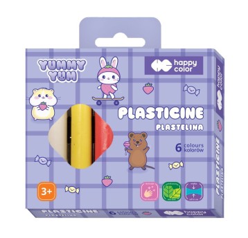 Plastelina okrągła 6 kol.,KAPIBARA Yummy Yum 1618
