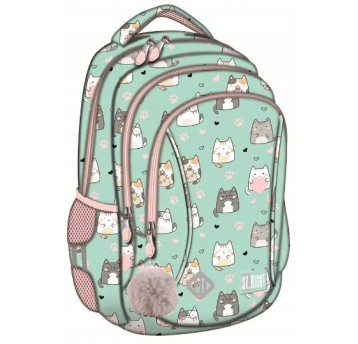 PLECAK 3-KOMOROWY STRIGHT BP-26 CHARMING CATS