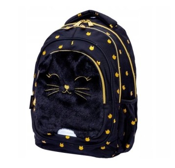 PLECAK ASTRABAG FLUFFY KITTY BLACK AB330 2584