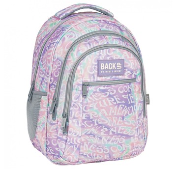 PLECAK BACKUP 6 MODEL O18 NAPISY PASTELOWE 0927