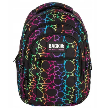 PLECAK BACKUP 7 MODEL O 29 1481 CZARNY FLUO WZORY