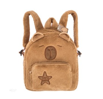 PLECAK PLUSZOWY 28X25X11 CM - KAPIBARA