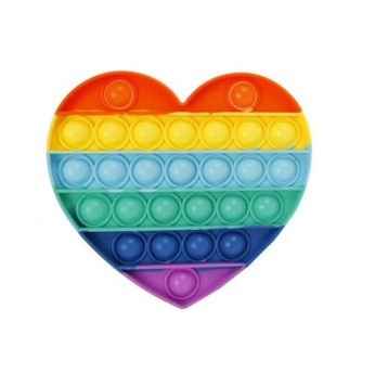 PLOP UP! GUMA BĄBELKOWA TĘCZOWE SERCE 13,5X15CM
