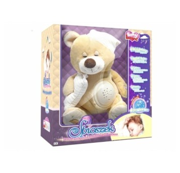 PLUSZOWY ŚPIOSZEK BEŻOWY Z PROJEKTOREM 6515