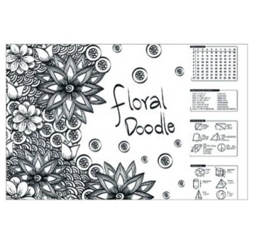 PODKŁAD NA BIURKO NADRUK FLORAL KWIATY 590 X 417