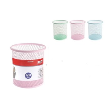 Pojemnik okrągły siatkowy na długopisy 3 kolory MP