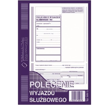 POLECENIE WYJAZDU SŁUŻBOWEGO A5 505-3
