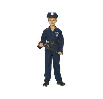 POLICJANT KOSZULA PASEK SPODNIE CZAPKA 120-130CM