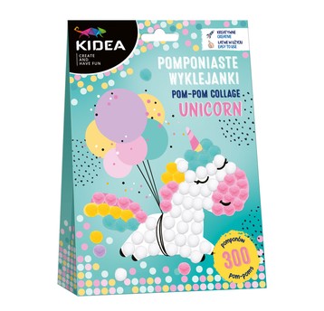POMPONIASTE WYKLEJANKI UNICORN KIDEA 0149