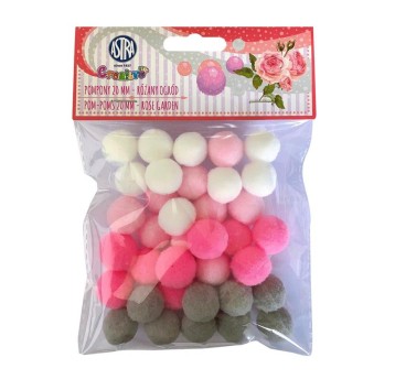 POMPONY 20MM RÓŻANY OGRÓD 6965