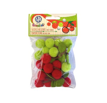 POMPONY 20MM SŁODKIE WISIENKI 6842