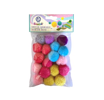 POMPONY 30MM WEŁNIANE KŁĘBUSZKI 6859