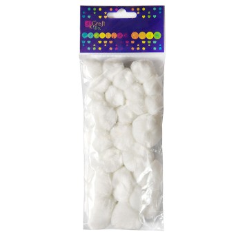 POMPONY AKRYLOWE MIX BIAŁE 24 SZT. 2654