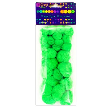 POMPONY AKRYLOWE MIX ZIELONE 24 SZT. 6690 A'6