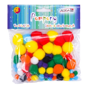 Pompony mix kolorów i wielkośći