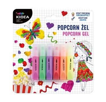 POPCORN ŻEL 6 KOLORÓW KIDEA 0736