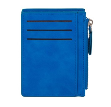 Portfel na karty z suwakiem kobaltowy 4215