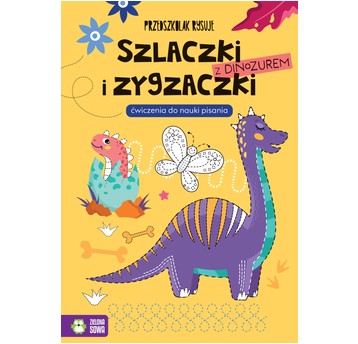 Przedszkolak rysuje. Szlaczki i zygzaczki z dinoz