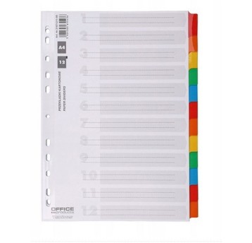 PRZEKŁADKI KART 12KART Z LAMIN INDEXAM A4 KOL 5436